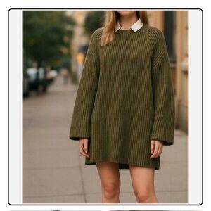 Free People Boat Neck Tunic Sweater size L